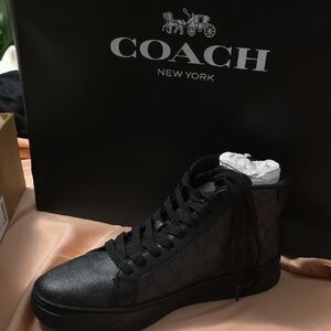 Coach Men's Black Patterned Sneakers